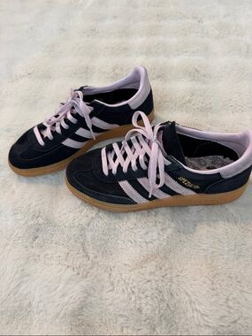 adidas Originals Black & Pink Spezial Suede Sneakers